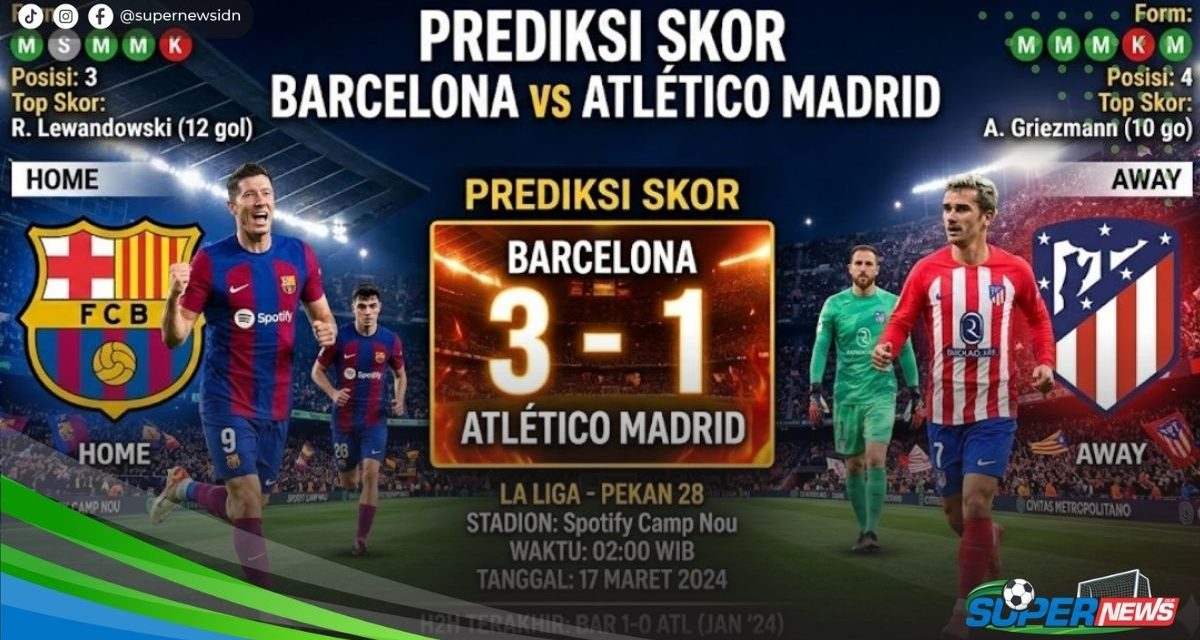 Analisis Taktik Dan Perkiraan Skor: Barcelona Vs Atletico Madrid