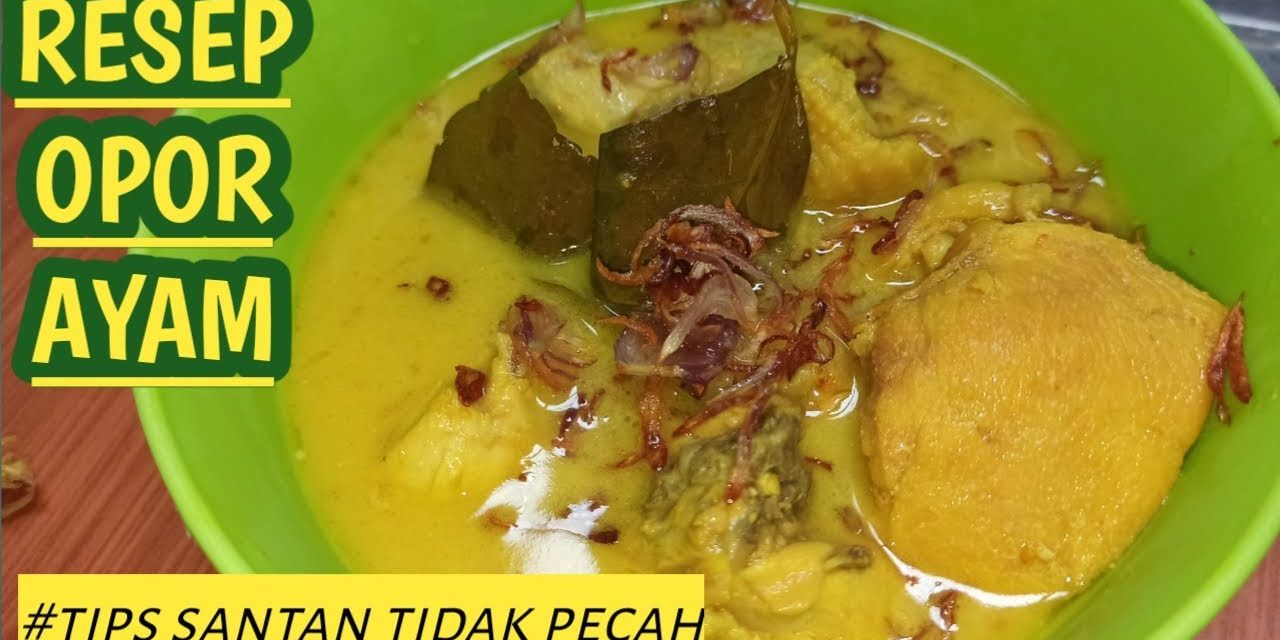 Resep Dan Cara Masak Opor Ayam Santan Gurih Anti Pecah